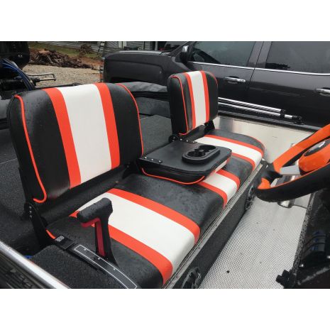 Boat Seats Custom Bench Seat 3 Color 3 Pc Back Black River Boats